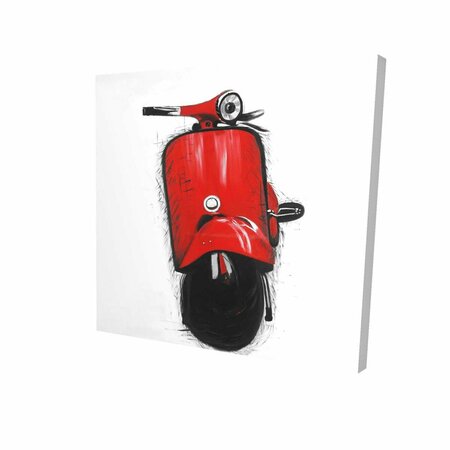 BEGIN HOME DECOR 16 x 16 in. Red Italian Scooter-Print on Canvas 2080-1616-TR39